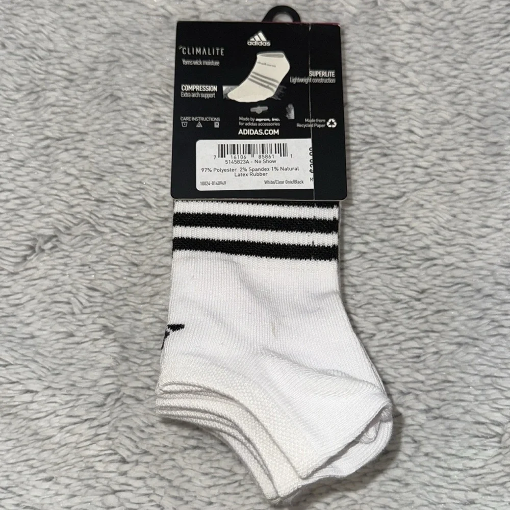 Adidas Women’s Superlite 6 Pairs of Socks-Authentic-NWT
